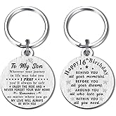 16th Birthday Gifts for Son, Inspirational Gifts for 16 Year Old Boy, 16th Birthday Gifts for Boys, 16th Birthday Keychain