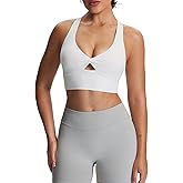 Aoxjox Women's Workout Sports Bras Twist Front Fitness Training Gym Bra Yoga Crop Lola Tank