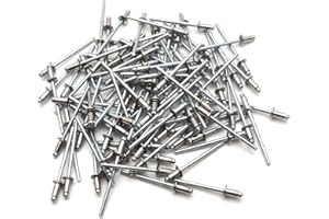 Antrader 1/8" x 1/4" 304 Stainless Steel Blind Rivets Pull Rivets Rivets Core Decoration Rivets Pack of 100