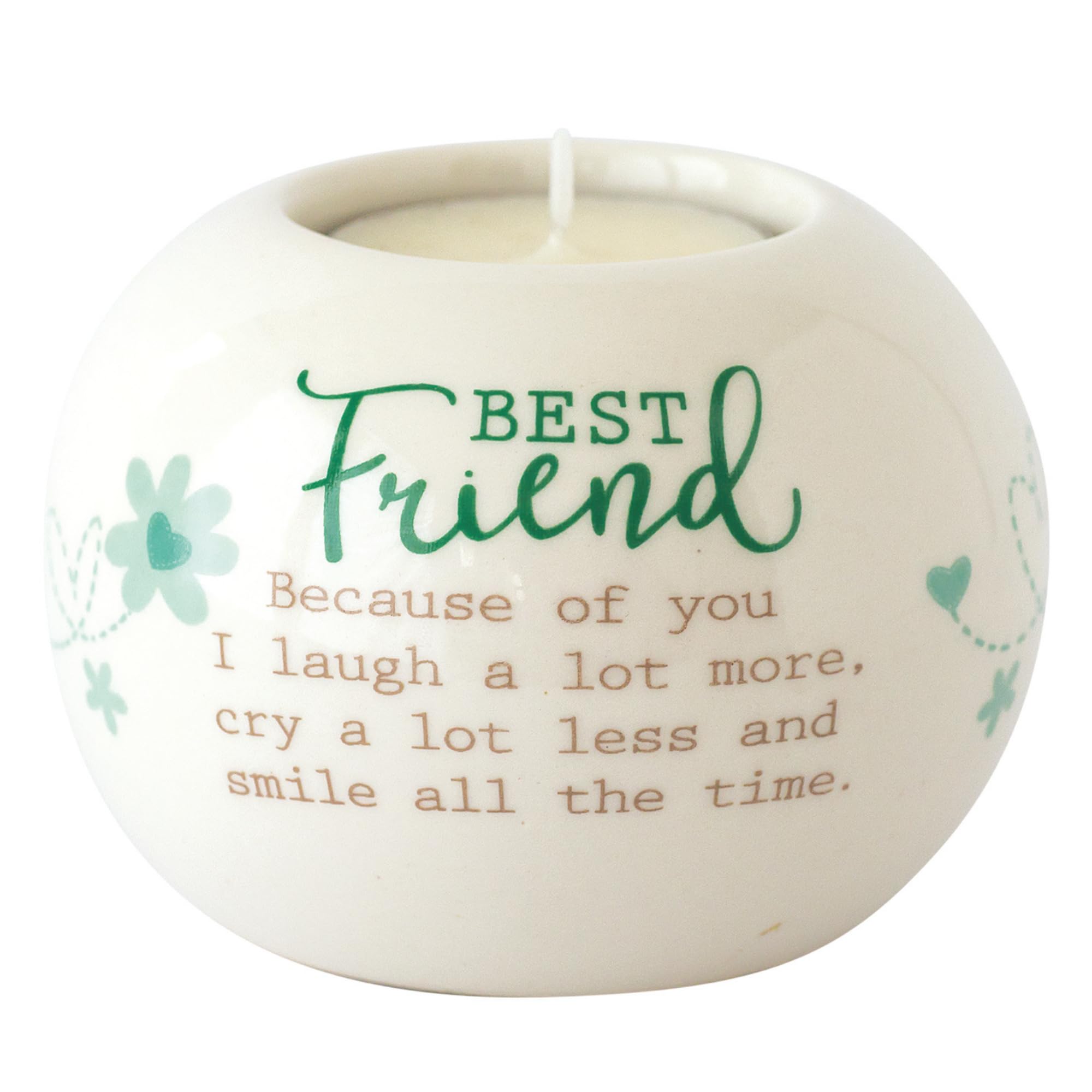 Said with sentiment Ceramic Tealight Candle Holder - Best Friend,One size