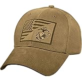 Rothco USMC Eagle, Globe and Anchor/US Flag Low Pro Cap - Patriotic Marine Corps Headwear
