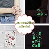 Leesgel Luminous Temporary Tattoos for Kids Christmas Stocking Fillers, 10 view 4