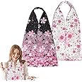 VOPHIA 2 Pack Adult Bib Dining Scarf for Women Microsuede Washable Reusable Food Clothing Protectors Dining Mouth Towel Scarf
