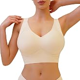 Soft Intention Womens Wireless Jelly Bras Back Fat Smoothing Corsets Bra | 7 Roll Hooks, Plus Size,fajas bra, Seamless,T-Shirt Bra, For Older Women Large Breasts, Push Up, Shapewear Bra