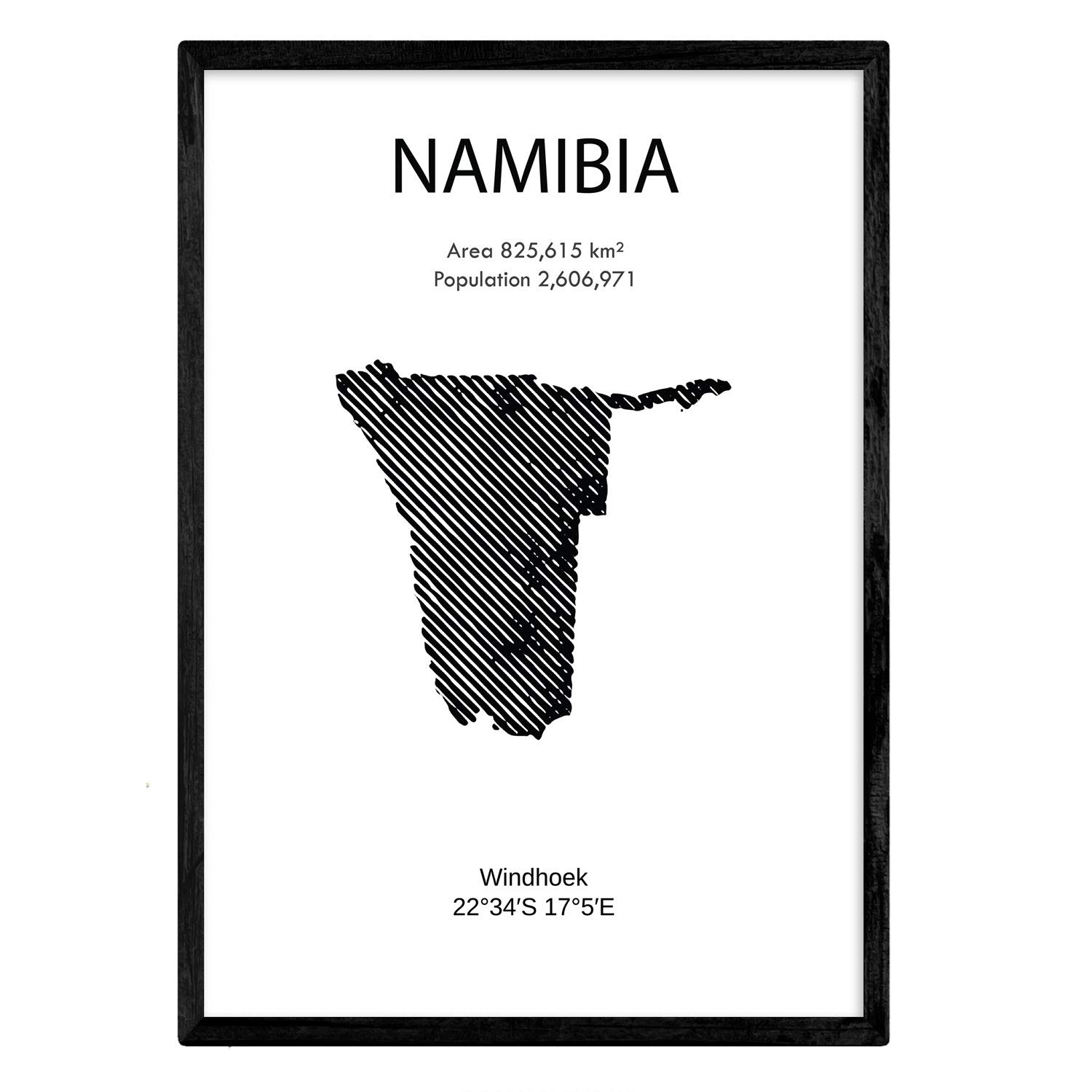 Poster of Namibia. Sheets of countries and continents. A3 size — image 1