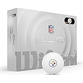 WILSON 2025 Duo Soft NFL Golf Ball - 12 Balls, White, Atlanta Falcons