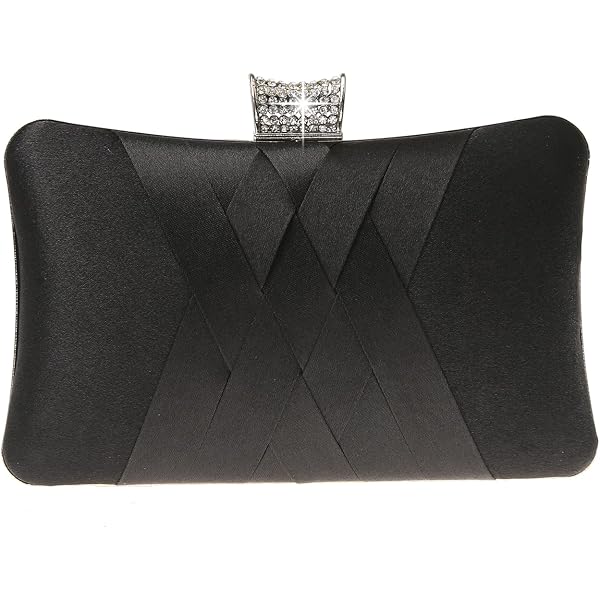 Pochette Brooks Brothers Noir Satin Et Strass - Neuf Avec étiquettes, Soirée & Fêtes (MSRP 198$)