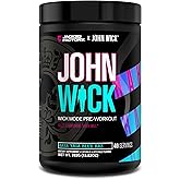Jacked Factory X John Wick - Wick Mode Pre Workout Powder - Intense Energy, Battle-Ready Focus, Unstoppable Commitment, and Sheer Will - 40 Servings, Baba Yaga Blue Raz