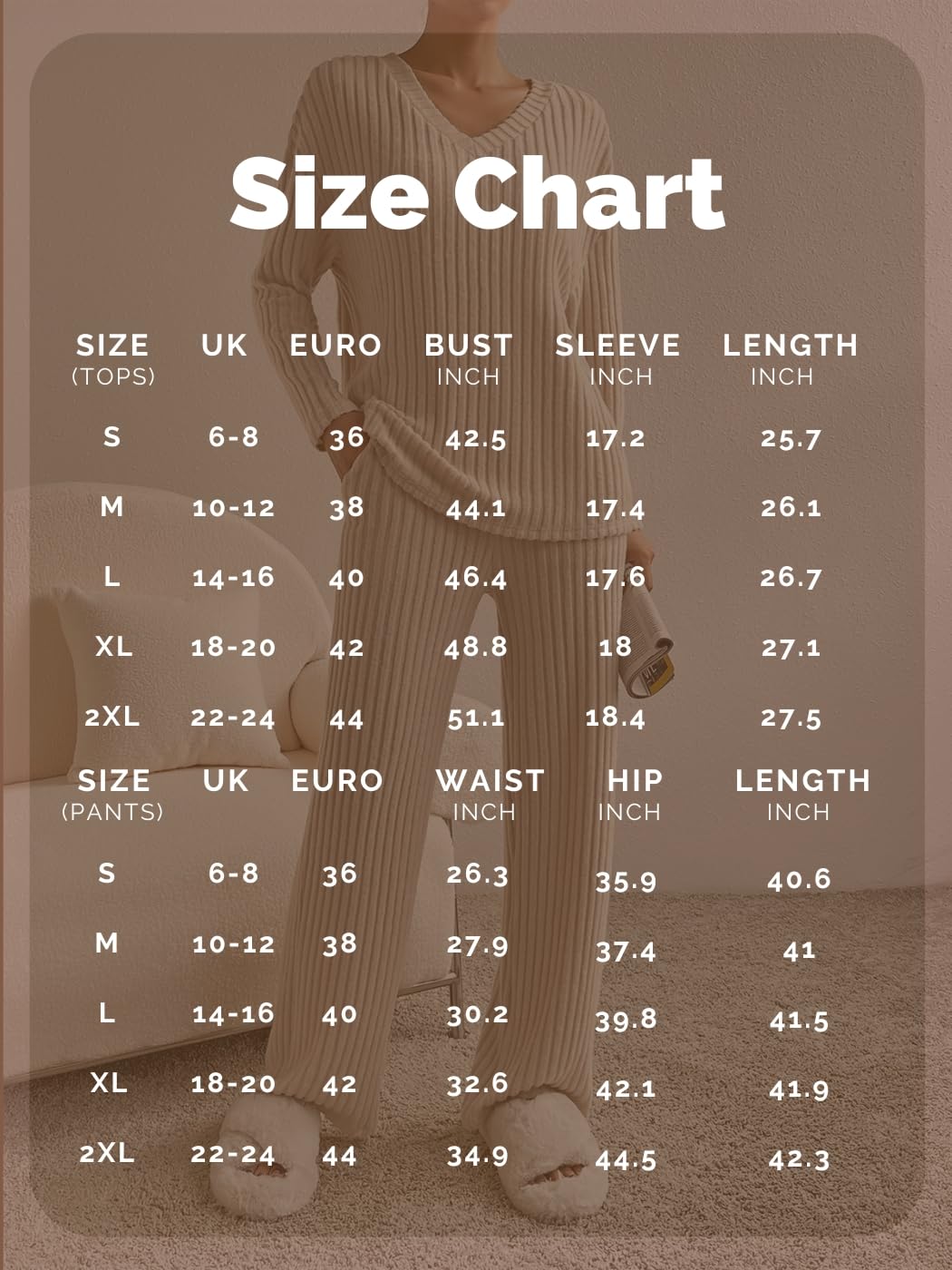 SotRong Womens Lounge Wear Sets Ladies Leisure Suits Two Piece Outfit Tracksuit Set Long Sleeves V Neck Baggy Pullover Tops Wide Leg Long Pants Apricot M