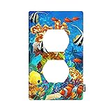Pznen Nautical Duplex Wall Plate Cartoon Ocean And
