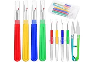 ZMAAGG Seam Ripper, 4 Big and 4 Small Stitch Remover Tools, Seam Rippers for Sewing, Thread Remover Tool with Thread Snip, Storage Box