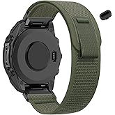 Koazon Trail Loop Nylon 22mm Quick Fit Watchband Compatible with Garmin Fenix 8 47mm/Forerunner 965/970/Instinct 1/2/3 45mm Solar,Soft Adjustable Sport Strap for Fenix 7 Pro/7/6 Pro/6/5 plus/5