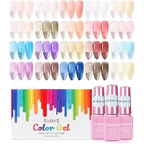 Amazon.com : DouborQ 20-Color Gel Nail Polish - Translucent, Nude ...