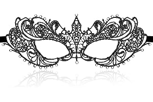 Drolasa Lace Masquerade Masks for Women-Features Acrylic Diamonds and Adjustable Ribbons