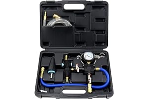 JIFEHO Coolant Vacuum Refill Tool Kit, Cooling System Pneumatic Vacuum Purge & Radiator Filling Unit Kit with Universal Adapter Carrying Case for Car SUV Light Truck