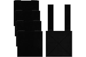 5pcs Molle Patch Panel, 10x10cm/4x4in Black Nylon Molle Hook and Loop Panel Patch Board for Badges Attaching Decoration