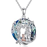 YFN Cat Necklace Sterling Silver Jewelry for Women Cat Jewelry Gifts