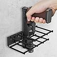 UNITEDPOWER Wall Mount Pistol Rack, 4 Handgun Holder for Gun Cabinet Storage, Revolvers Safe Organizer, Metal Gun Stand Fit Most Pistols With Laser Sights
