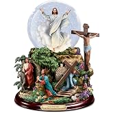 The Bradford Exchange Religious Musical Glitter Globe with LED Light, Thomas Kinkade Jesus Life Scenes, Amazing Grace Melody
