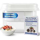 Ultimate Greek Yogurt Strainer, 2.3 Quart Fine Mesh Greek Yogurt Maker &amp; Whey Separator for Thick High Protein Greek Yogurt, Labneh &amp; Kefir, BPA-Free, Dishwasher Safe, Recipe Book