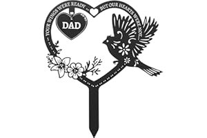 Calibron Memorial Grave Markers for Dad, Cemetery Decorations for Grave, Memorial Gifts for Loss of Father Garden Grave Decorations for Cemetery Memorial Day Plaques for Outdoors