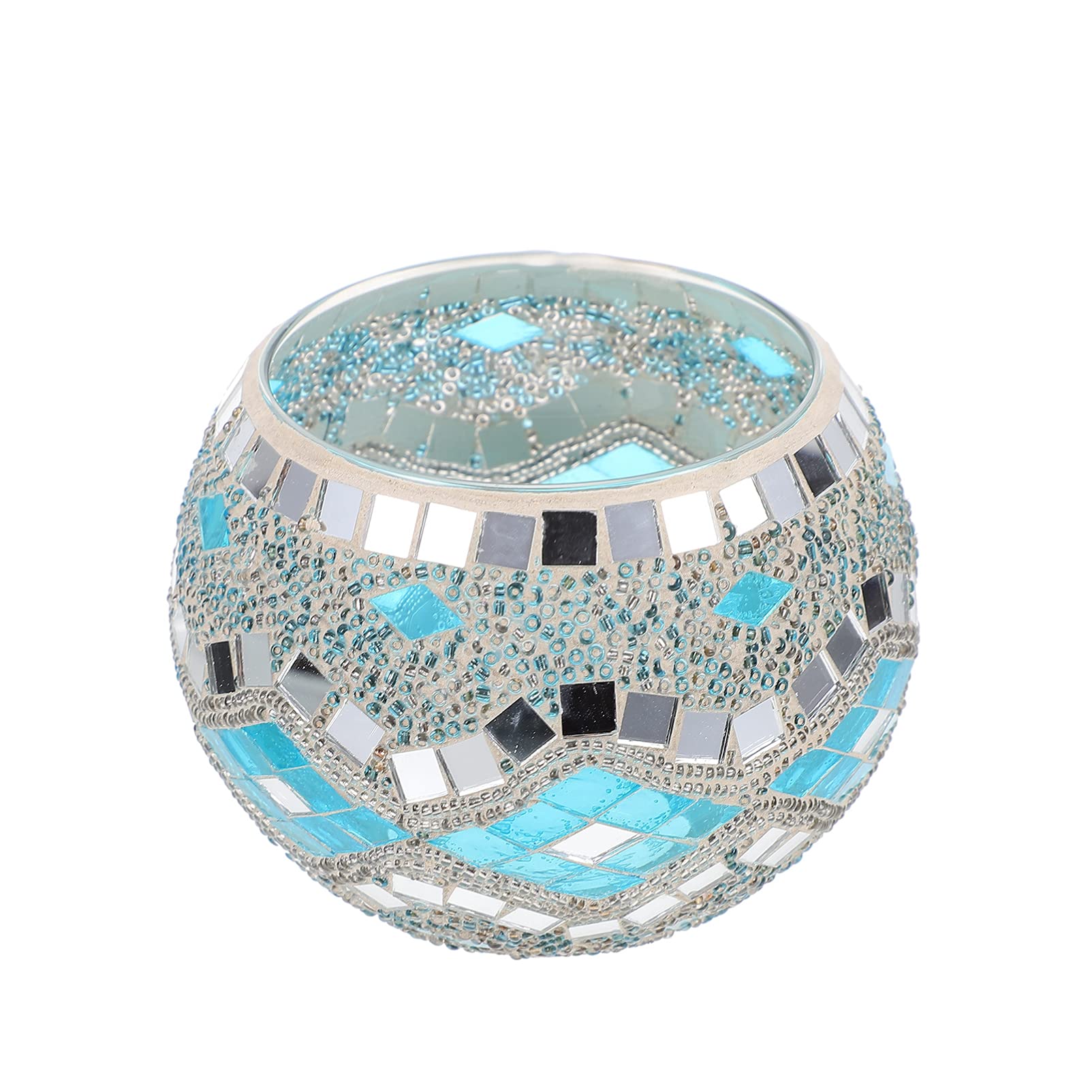 Uonlytech Home Decoration Glass Candle Holder Tea Light Holders Candle Votives Candle Holders Circle Votive Holders for Home Decor Party Table Bathroom Wedding Decor