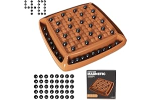 HCUSUS Magnetic Game Chess, Magnet Chess 40 Piceses Fun Family Games for Kids and Adults, Table Top Board Game for Game Night 2-4 Players (Brown)