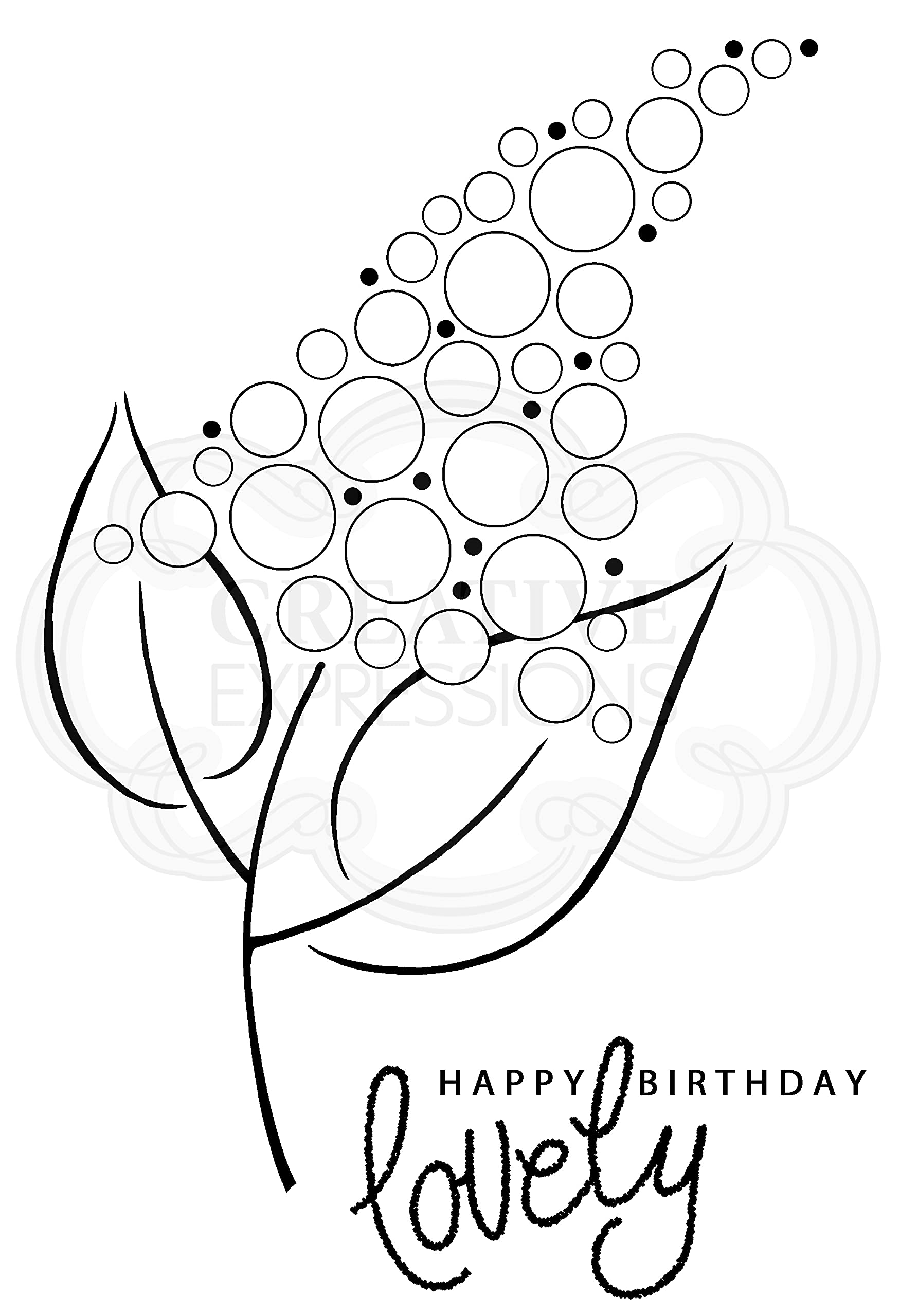 Woodware Jane Gill-Bubble Bloom Fizzie-Clear Magic Stamp, A6,Transparent,JGS796