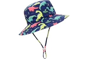 KOMOREBI Baby Sun Hat UPF 50+ Sun Protective Toddler Bucket Hat Summer Kids Beach Hats Wide Brim Outdoor Play Hat for Boys Girls