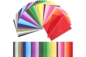 Kesote 360 Sheets Tissue Paper in 36 Colors Rainbow Art Tissue Paper for Wrapping Gifts Crafting&DIY Birthday Party Wedding D