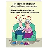 NobleWorks Jumbo Funny Anniversary Greeting Card 8.5 x 11 Inch with Envelope (1 Pack) Large Jumbo Couple, Husband, Wife, Parents Anniversary Congratulations Marriage Secrets J9780