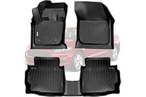 VIWIK Floor Mats for Ford Fusion 2013-2016 & for Lincoln MKZ 2013-2016, TPE Rubber Car Mats All Weather Custom Floor Liners for Fusion & MKZ Front & Rear Non-Slip Odorless