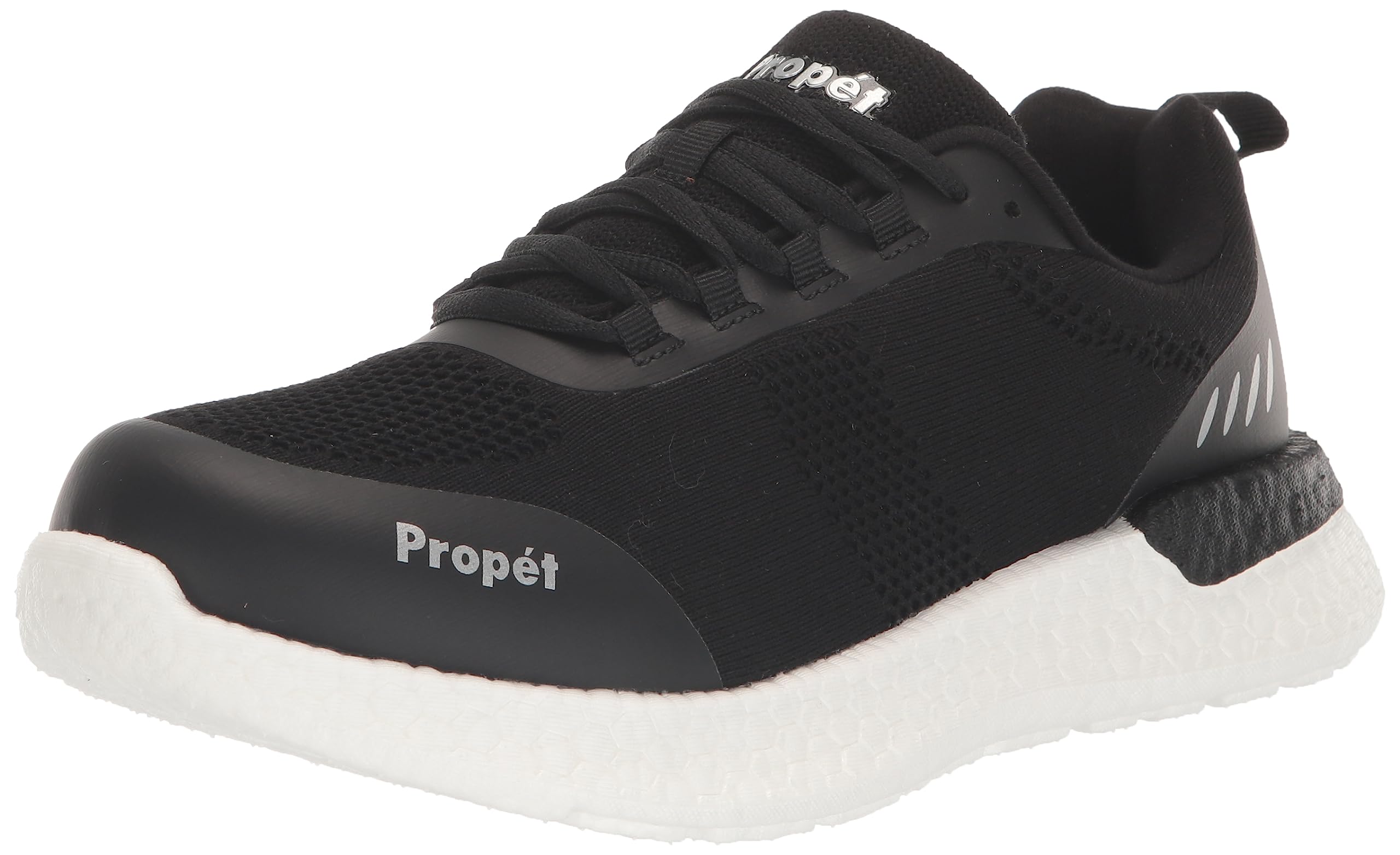 Propét Women’s B10 Usher Sneakers, Black, 10 XX-Wide US