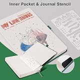 EMSHOI A5 Notebook Bullet Dotted Journal 320 Pages 100gsm Dark Green view 4