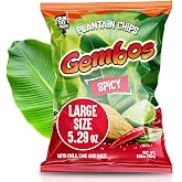 Gembos Plantain Chips - Spicy Chile Lime &amp; Salt Flavor, Delicious Vegan Snack Foods, Platanitos Chips, Perfect for Healthy Snacking, Crunchy Snack Pack, 5.29 Oz, 1-Pack