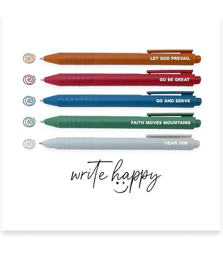 Write Happy LDS Missionary Five Piece Gel Pen Set, Go And Serve...