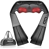 Nekteck Shiatsu Neck and Back Massager with Soothing Heat, Electric Deep Tissue 3D Kneading Massage Pillow for Shoulder, Leg,