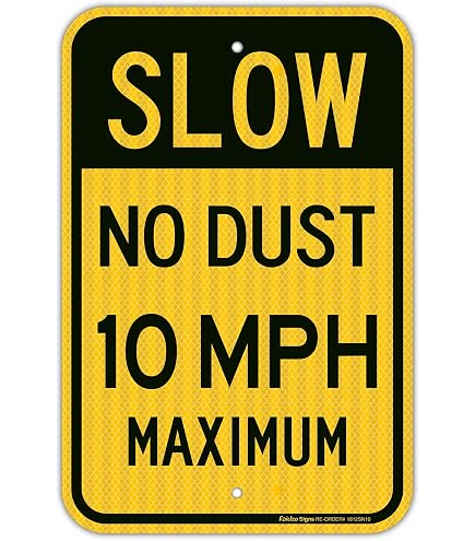 PHTTULE Schild 'Speed Limit 10 MPH' – 30,5x45,7 Cm, Reflektierend, Aus Aluminium Mit UV-Beschichtung