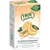 True Grapefruit Sugar Free Drink Mix Packets, Water Enhancer, 32 ct | Fresh-squeezed taste, non-GMO, gluten free, zero calories, mix in water, iced tea, cocktails, recipes &amp; seasonings
