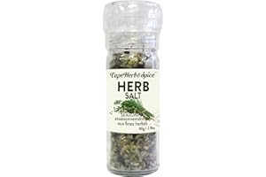 Cape Herb & Spice - Table Top Grinder - Herb Salt Seasoning, No MSG, No Artificial Flavouring, Non-GMO, Halal, Vegan, 80g