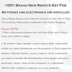 SUPALAND Keyless Entry Remote Control Key Fob