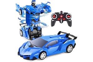 Subao Remote Control Cars for Kids Transform Toys 2.4GHz RC Robot Toy Cars with One-Button Deformation 360° Rotating and Drif