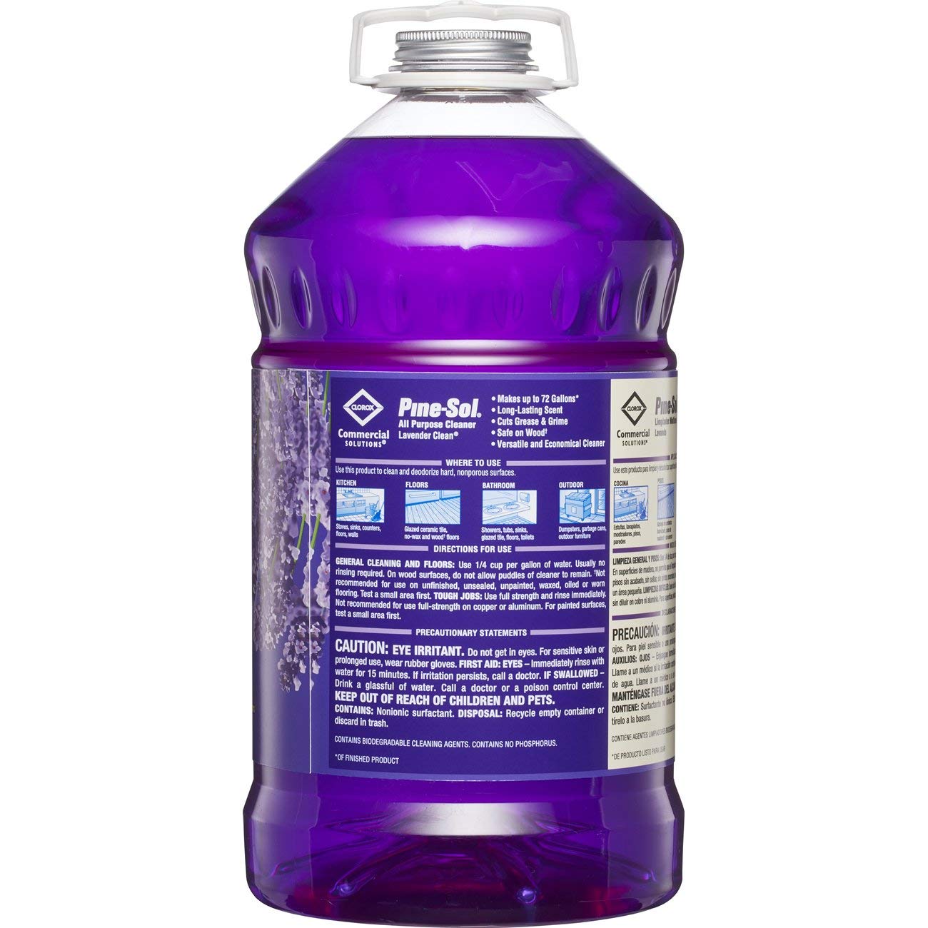 Pine-Sol Commercial Solutions Liquid Cleaner, Lavender, 1,12 Galones (144 Fl Oz) 4,25 L