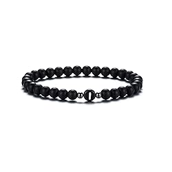XIA YAN 6mm Black Onyx and White Howlite Handmade