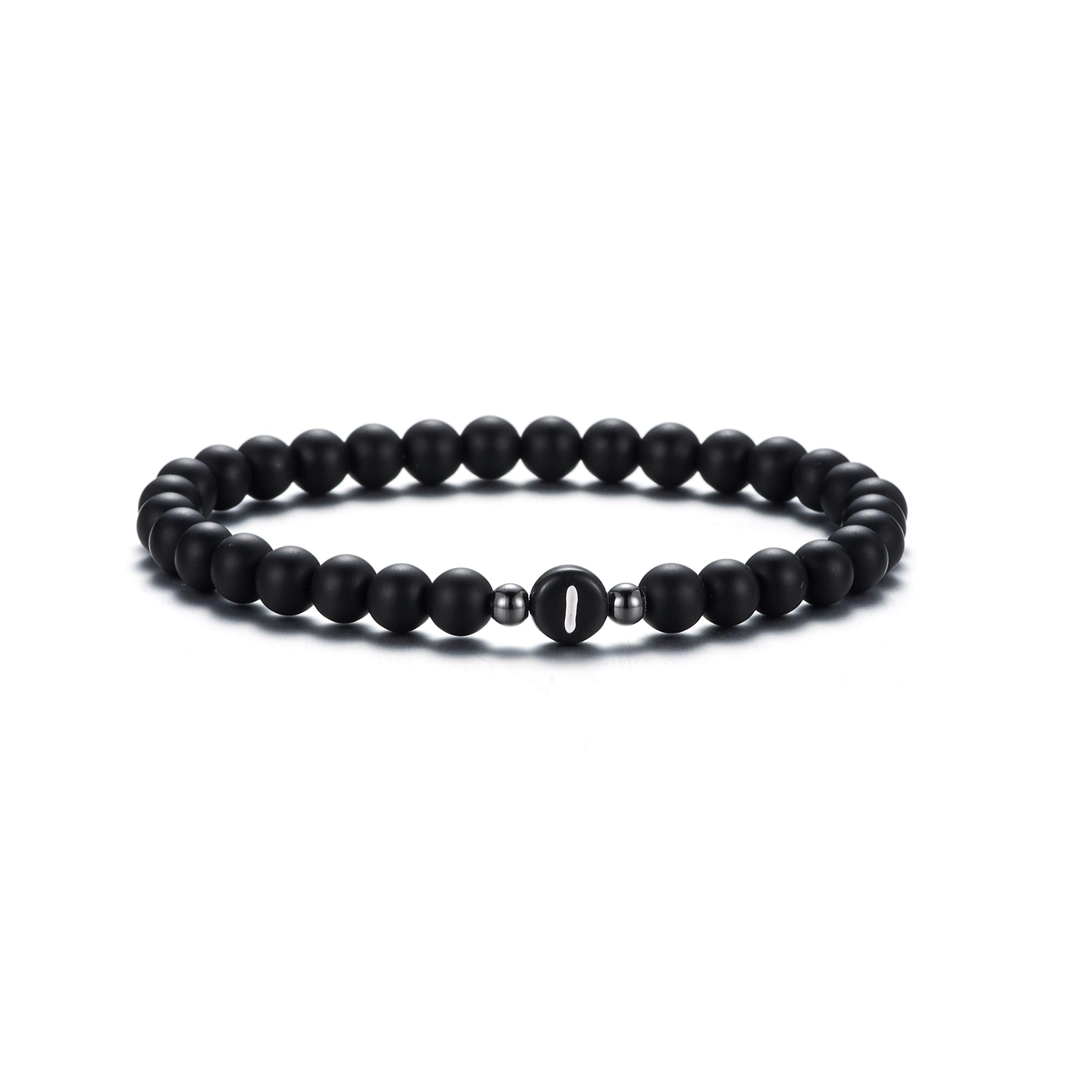 XIA YAN 6mm Black Onyx and White Howlite Handmade