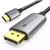 UANTIN USB C to DisplayPort 1.4 Cable 6FT (8K@60Hz 4K@240Hz) for Laptop | Type-C to DP Cord (Sturdy Aluminum, Plug &amp; Play) Thunderbolt 3/4/5 Compatible with MacBook Pro/Neo, iPhone 17, Surface