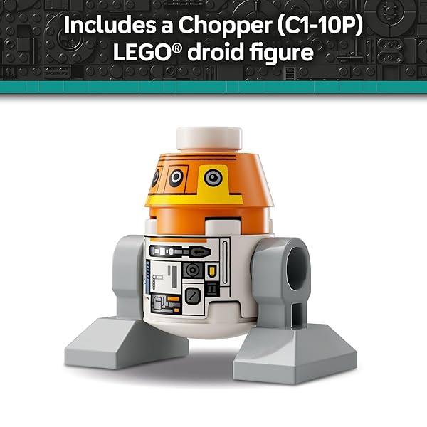 LEGO STAR WARS: AHSOKA CHOPPER (C1-10P) ASTROMECH DROID SET – BUILDING TOY FOR KIDS, AGES 10+ – MAKES A GREAT GIFT FOR BOYS AND GIRLS – MODEL KIT AND ROOM DECOR IDEA FOR SCI-FI ADVENTURE FANS – 75416