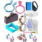 Majreey Sublimation Blanks Tumbler Clamp Tool, Tumbler Clamp for 20 Oz Sublimation Blanks, Perfect Clamp Grip Tool(Blue,Pink), Heat Tape for Sublimation, Heat Tape Dispenser Sublimation Kits (Blue)