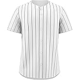KXK Blank Baseball Jersey for Men Casual Button Down Shirts Short Sleeve Active Team Sports Uniform