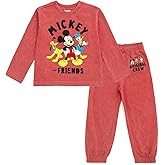 Disney Mickey Mouse T-Shirt and Jogger and Pants Outfit Set Toddler to Big Kid Sizes (2T - 10-12)